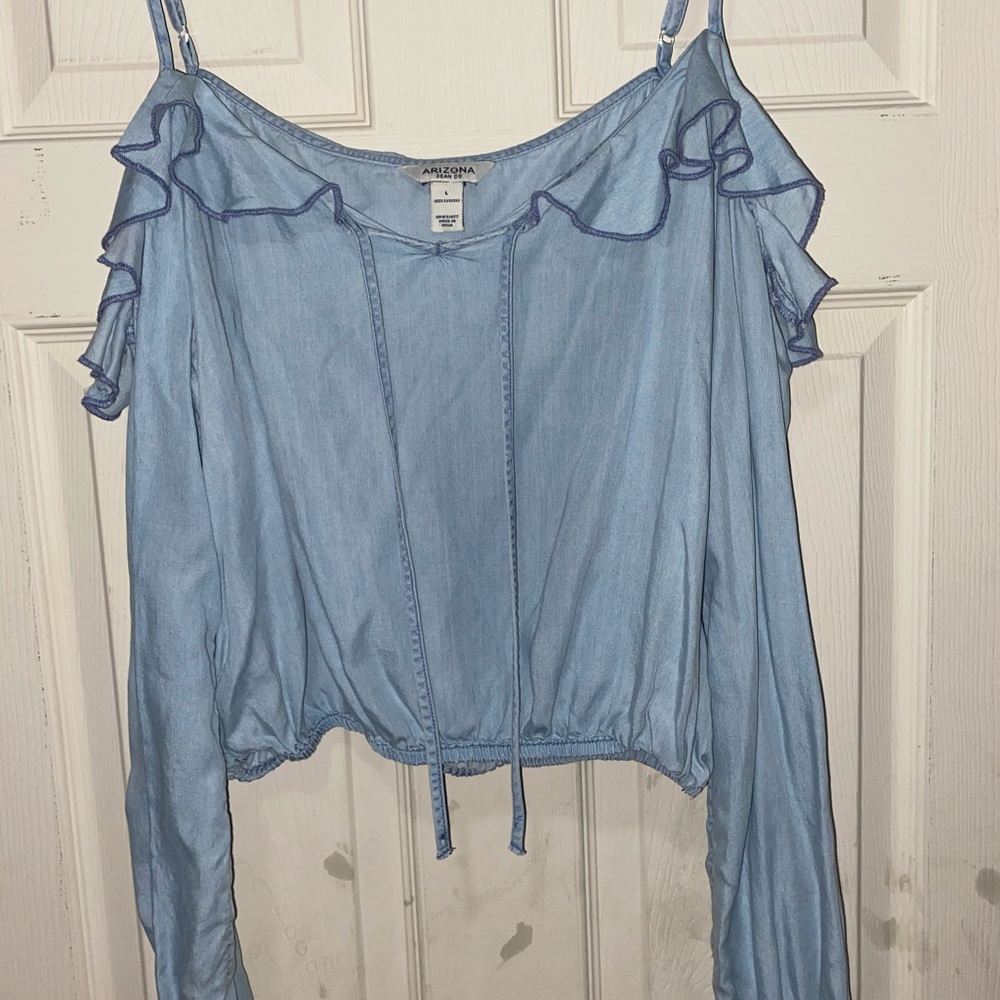 Blue crop top